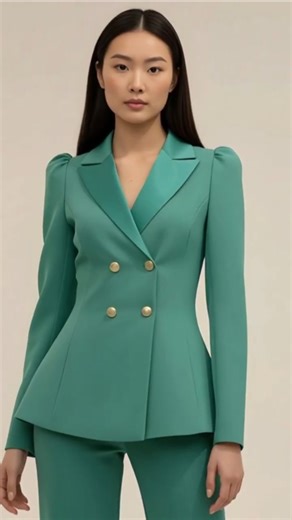 Pine Green Double Breasted Tuxedo for Women #shorts