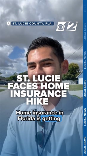 INSURANCE HIKE | While home insurance costs are stabilizing or even dropping for many across Southern Florida, residents in St. Lucie County are facing a starkly different reality. CBS12's Jack Wu has the story. Read more: https://bit.ly/48TMxUk | CBS 12 News