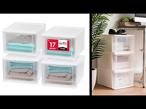 IRIS USA 4-Pack Plastic Drawer Storage Organizer