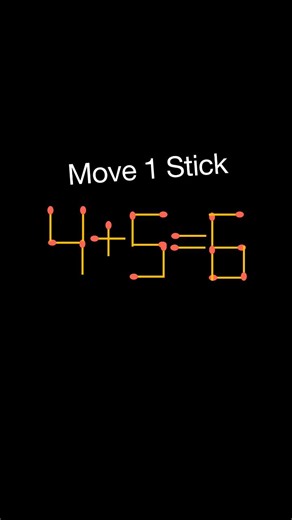 1.8M views · 2.3K reactions | Move 1 matchstick to make equation true | math puzzle | Brain test #matchstick #mathpuzzle #shorts | Math Puzzle | Facebook