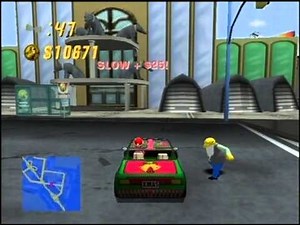 Sports Car - Christmas Apu - Downtown (The Simpsons Road Rage Gameplay Part 139)