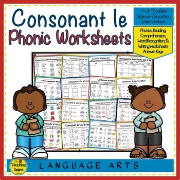 Consonant le Sound Phonic Worksheets Answer Sheets Included