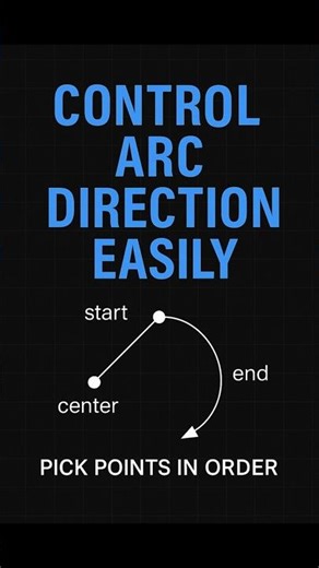 Control Arc Direction in AutoCAD | Start–Center–End Trick
