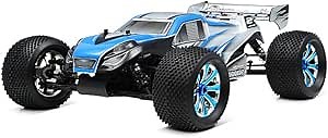 Exceed RC 1/8Th EP Mad Warrior Racing Edition Truggy Ready to Run RTR Brushless Motor/ESC/Lipo (Alpha Blue)