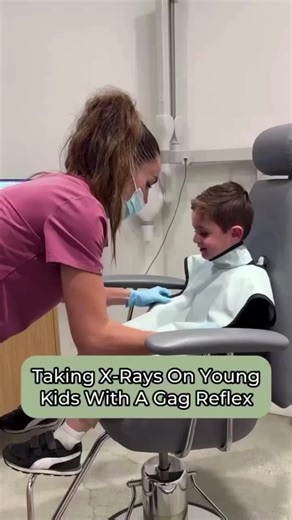 Taking x-rays can be difficult and uncomfortable, especially for young kids with little mouths and a gag reflex. For these more challenging images, I use a non-traditional means of taking an x-ray with the use of a Snap-A-Ray, size zero phosphor plate, and a portable x-ray. I retract the cheek with the Snap-A-Ray and place the plate very close to the teeth so that the gag reflex is not triggered. I have the patient give me a very big smile and focus on biting hard to distract. This makes the x-r