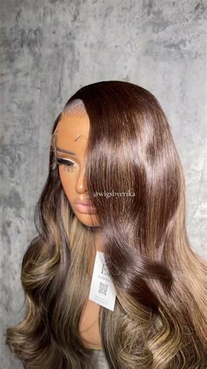 Lace cut on blonde highlights, shipped to Andrea #wigs #rawhair #wigmaker #hairtok #highlightshair