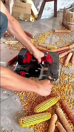 Removing Corn Kernels Quickly with a Powerful Electric Corn Sheller Tool Machine