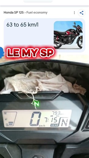 Honda SP 125 ne Google ko Ghalat Sabit kar diya! 😱 79 KMPL?#shorts
