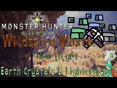 Monster Hunter World: Wildspire - Mining Guide! (How To Get Lightcrystals & Earth Crystals!)