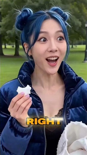 👗HOCKING! She’s eating a wedding dress?! But look what happened to him... 😱 #kpop #rumi#jinu