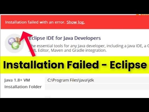 Fix: Eclipse error "Installation failed with an error. Show log."