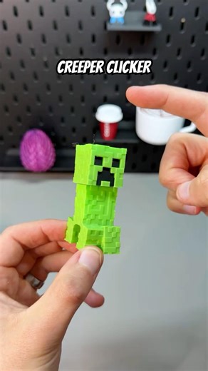 3D Printed Minecraft Creeper Clicker #3dprinting