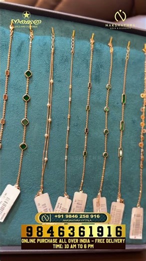 ✨ Hain Chain with Color Stones & Pearl ✨