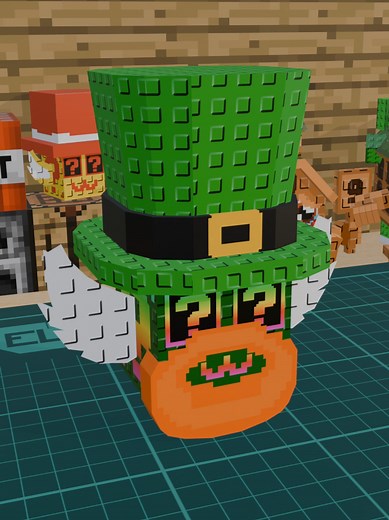 Leprechaun Lucky Block Papercraft Tutorial & Template