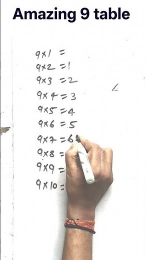 Nine table tricks #education #maths