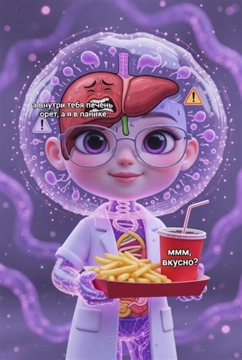 #биология #организмчеловека #печень #обучающиемультики #ии