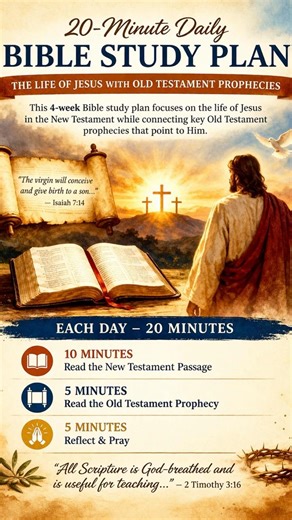 20-Minute Daily Bible Study Plan: The Life of Jesus with Old Testament Prophecies