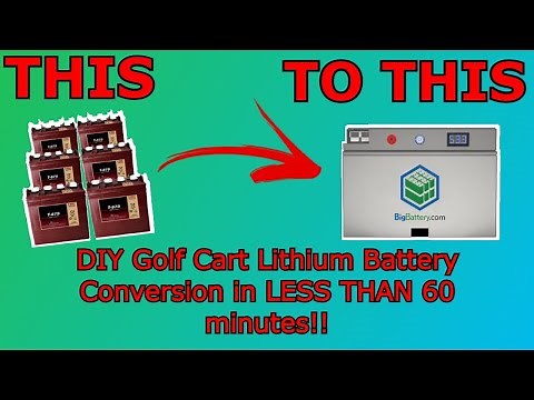 DIY bigbattery.com Lithium Conversion for Club Car Precedent, Onward or Tempo in 60 minutes or less!