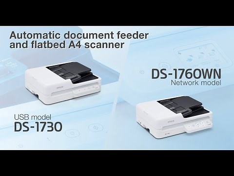 Epson WorkForce DS-1730 and DS-1760WN A4 Flatbed Document Scanner with Duplex ADF Product Video