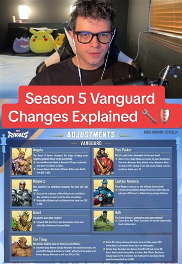 Season 5 dropped a ton of Vanguard changes 👀🔥 Here’s a quick breakdown of every tank adjustment and what it means. Thoughts? #MarvelRivals #Season5 #Vanguard #PatchNotes #MarvelGaming #GamingTikTok