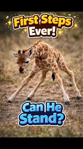 This newborn giraffe’s first steps will melt your heart 🦒💛 #BabyGiraffe