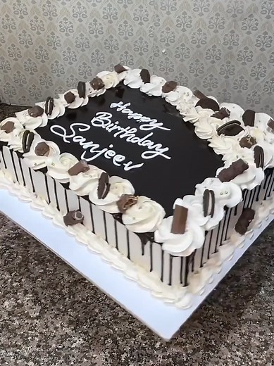 5kg Square Cake Design Tutorial for Beginners