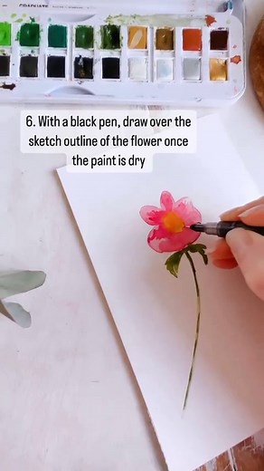 3.4K views · 66 reactions | How to: Watercolour Daisy Flower 1....