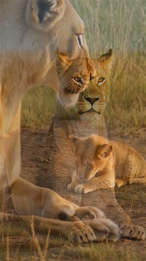 Newborn lion cubs are very small, blind, and helpless.