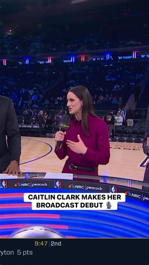 Same range, new role 📺 Caitlin Clark talks playing on the biggest stages during her broadcast debut as a special contributor on Basketball Night in America on NBC Sports! | WNBA
