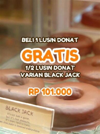 One dozen is good. One and a half is even better. 😍🍩 Only at JCO Cihampelas Walk Bandung, buy 1 Dozen Donuts and get FREE ½ Dozen Black Jack Donuts for only Rp101.000. 🗓️ 3–9 August 2026 📍 JCO Cihampelas Walk Bandung (GF) Tag someone you'd share these donuts with... if you're feeling generous! 😉🧡 Terms & Conditions: * Valid from 3–9 August 2026 * Available exclusively at JCO Cihampelas Walk Bandung (GF) * The free product applies to ½ Dozen Black Jack Donuts only.