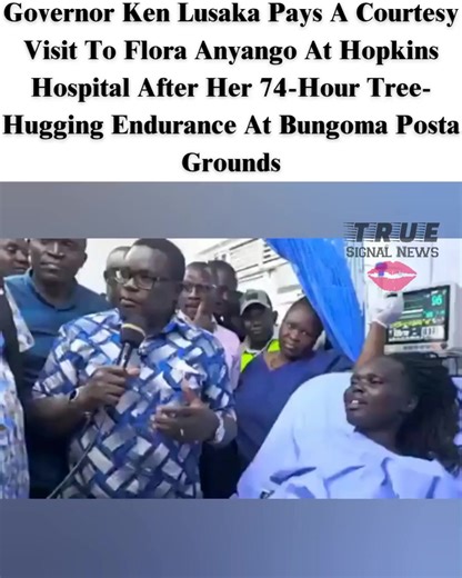 Governor Ken Lusaka Visits Flora Anyango After 74-Hour Tree-Hugging