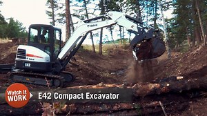 With minimal ground disturbance, optional extendable arm and deluxe instrumentation, the E42 is an ideal digging machine. Watch it work: http://bit.ly/29OuvDC #BobcatTough | Bobcat Company