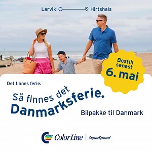 638 reactions · 21 shares | Nå får man inntil 40 % på bilpakker til Danmark med SuperSpeed. Bestill senest 6. mai – reis ut august. | Color Line | Facebook