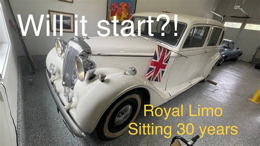An abandoned royal limo left for 30 years gets tested to see if it still runs