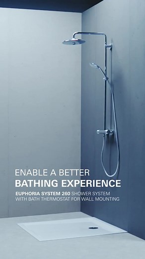 The GROHE Euphoria thermostatic System 210 showcases cutting-edge CoolTouch technology - providing a revolutionary solution for scalding ot chrome surfaces. It eliminates the risk of accidental burns or scalds, providing everyone with a safer and more enjoyable bathing experience. Explore via product code: G-27032001 #WithGROHE #Bathroom #Relax #Sustainable #Technology #GROHE #GROHEFamily #Essentials | GROHE