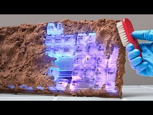 Satisfying Crystal Keyboard Cleaning. ASMR sound