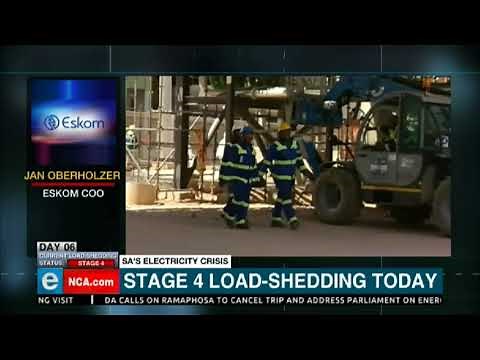 Stage 4 load shedding today