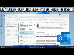 How To Turn Read Aloud On or Off in Outlook - Easy Fix