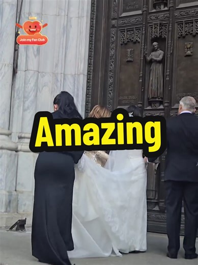 Stunning Wedding Moment Outside St. Patrick's Cathedral