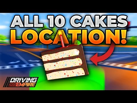 Driving Empire's *5TH BIRTHDAY* All *10 CAKES LOCATION* | Roblox
