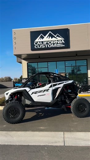 2026 RZR PRO R ULTIMATE | The first has landed at @calcustompaso @polarisrzr All-new 10.4” touchscreen display Rockford Fosgate Stage 4 Audio Fox 3.0 Live Valve shocks Heat & vent seats 6-pt retractable harnesses MSRP $43,999 Fees Come down and check it out! | California Custom Trailers & Powersports, Paso Robles