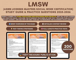 LMSW Study Guide 2025–2026: ASWB Masters Social Work Exam Prep Book | Detailed Content Review, Exam Strategies & Full-length practice tests - Etsy