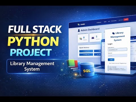 Library Management System | Python, SQL, HTML, CSS, JavaScript