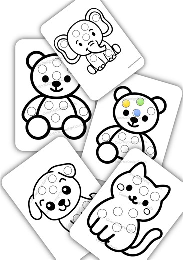 Animal Dot Sticker Activity Book for Toddlers Ages 3–6 | Printable Dot Marker Workbook | Fine Motor Skills PDF - Etsy