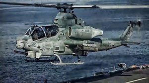 Military Helicopters Takeoff And Land On Mobile Base Ship