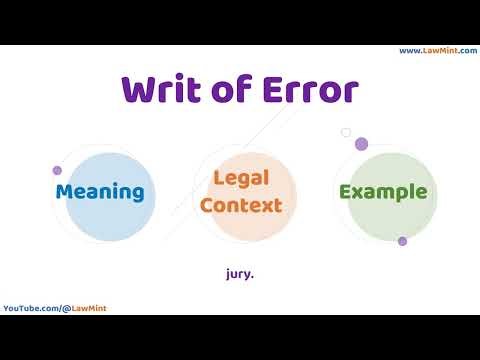Writ of Error Meaning Legal Context & Example Legal Terms Simplified @LawMint