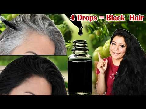 Just 4 Drops In Night To Make Hair Black Naturally Without Henna Indigo ।Garima Singh।