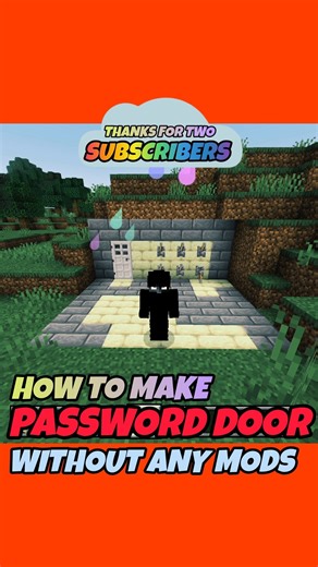 HOW TO MAKE PASSWORD DOOR IN MINECRAFT WITHOUT ANY MODES