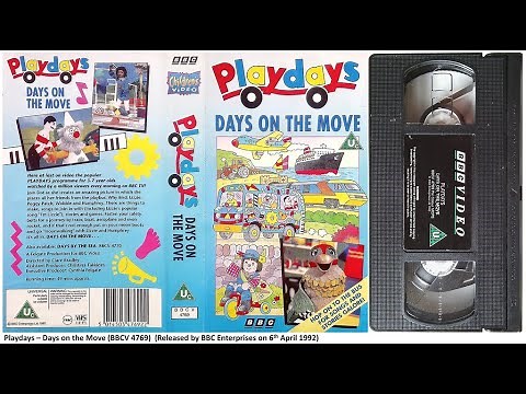 Playdays - Days on the Move (BBCV 4769 - 1992 UK VHS)
