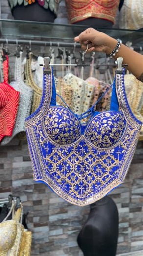 Deepak Tailor on Instagram: "Mirror n thread work corset"